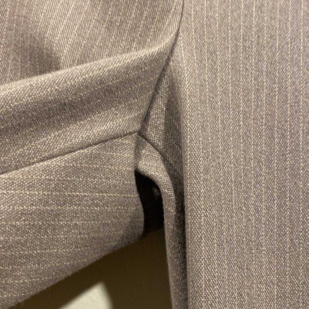 12L Express Columnist Trouser, taupe pinstripes - Picture 2 of 9